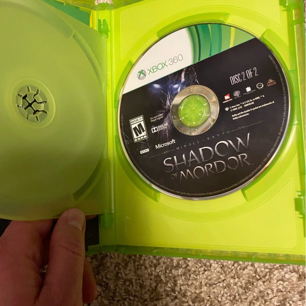 Xbox360 Middle Earth:Shadow of Mordor video game
